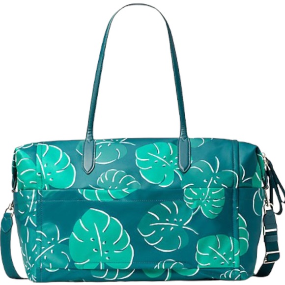 kate spade Bags Kate Spade Chelsea Monstera Leaves Print Nylon
